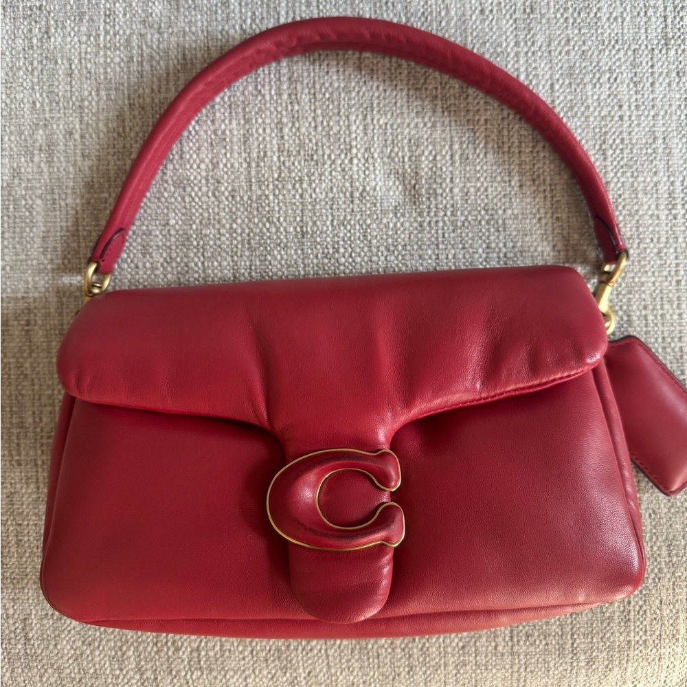 Coach red tabby 26 pillow bag purse authentic